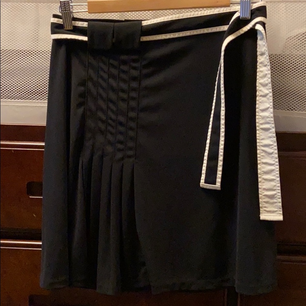 Black A-line skirt